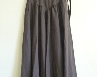 chocolate brown high waist maxi skirt