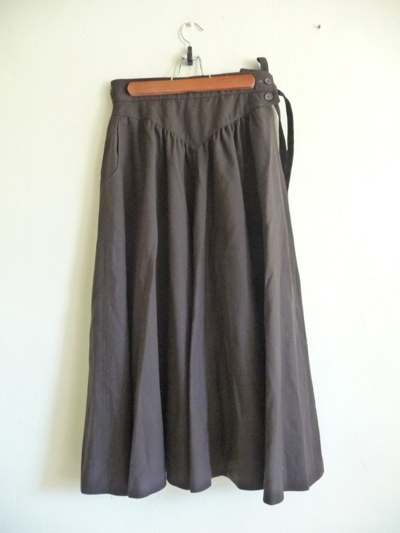 chocolate brown high waist maxi skirt