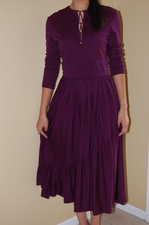 plum purple maxi dress, xsmall small - image 4