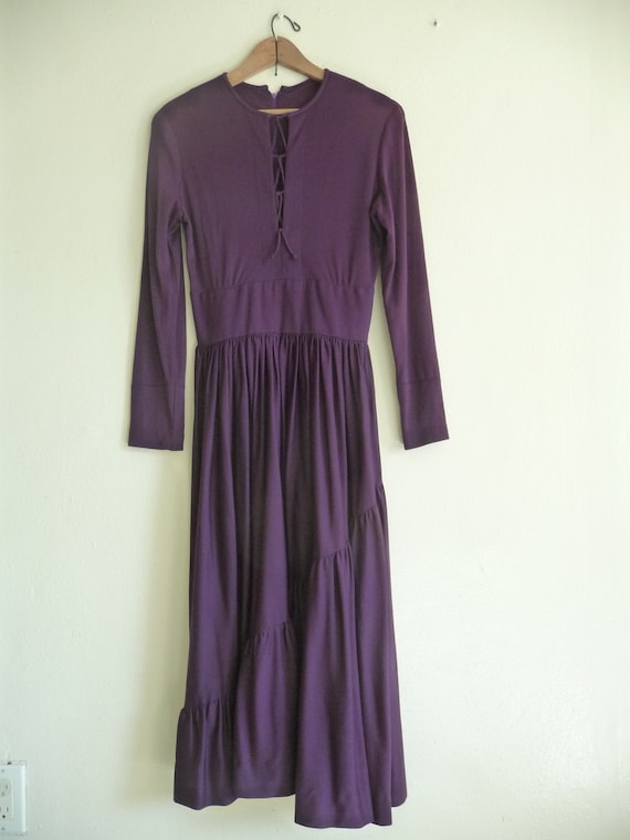 plum purple maxi dress, xsmall small - image 1
