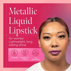 Sugared Mauve Metallic Liquid Lipstick, Metallic Lipstick, Shimmery, Mauve, Pink, Makeup, Cosmetics, Cruelty-free, Vegan, Gift for Her, image 4