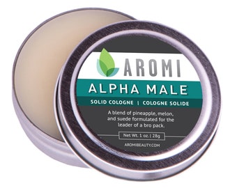 Alpha Male Solid Cologne | Men's Fragrance, Travel Cologne, funny men's gift, Balm and Salve, Stocking Stuffer, Vegan, Cruelty-free