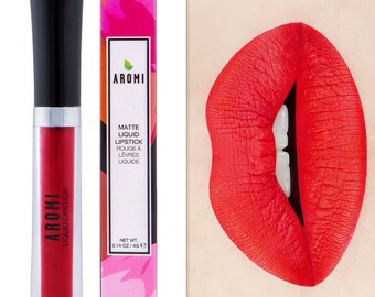 Preppy Red Liquid Lipstick. Matte. Red. Liquid to Matte. Bright Red. Vegan. Cruelty-free. Makeup. Cosmetics. Gift for Her. Gluten Free. Lips