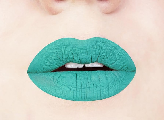 Sea Foam Liquid Lipstick. Blue Green