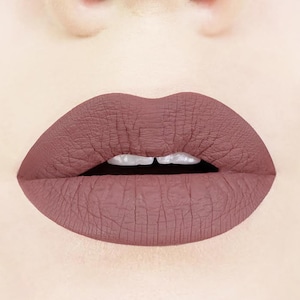 Sepia Brown Liquid Lipstick.  Liquid to Matte. Grey-Brown Lipstick.  Vegan and Cruelty-Free.  Brown Lipstick. Dye-free Lipstick. Greige