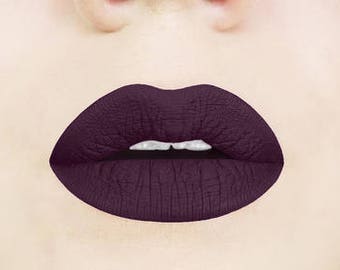 Gothic Plum Matte Liquid Lipstick. Glossy to Matte Liquid Lipstick. Dark Lipstick. Vegan and Cruelty-Free. Dark Plum Lipstick. Vampy, Gothic