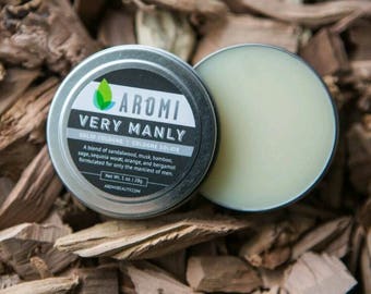 Very Manly Solid Cologne, Men's Fragrance, Travel Cologne, Vegan Scent, Small Men's Gift, Stocking Stuffer Cruelty-free & Vegan, Unique