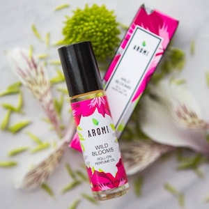 Wild Blooms Roll-on Perfume Oil.  Roll On Perfume. Rollerball perfume.  Floral Perfume.  Fruity Perfume. Gifts for Her.  Perfume Oil. Vegan.