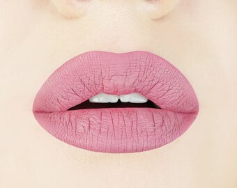 Toasted Almond Liquid Lipstick.  Matte Liquid Lipstick.  Vegan & Cruelty-free Lipstick. Nude Lipstick.  Pink Nude Lipstick.