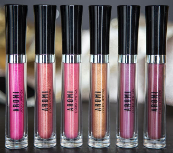 Aromi Metallic Liquid Lipstick in Rose Gold | Shimmery Finish, Vegan and  Cruelty-free Makeup, Liquid-to-matte, Peachy Pink, Coral Lipstick - Etsy