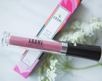 Rosy Rose vloeibare lippenstift. Matte vloeibare lippenstift, stoffige roze lippenstift, veganistische vloeibare lippenstift, dierproefvrije lippenstift, roze, roze lippenstift