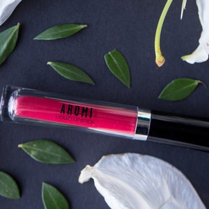 Cherry Red Matte Liquid Lipstick. Glossy to Matte. Makeup. Cosmetics. Liquid Lips. Liquid-to-Matte. Gift for Her. Best Liquid Lipstick. image 5