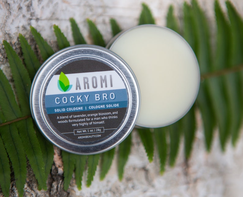 Cocky Bro Solid Cologne, Men's Fragrance, Travel Cologne, Alcohol Free Cologne, Balm and Salve, Stocking Stuffer, Vegan, Cruelty-free, Funny image 1