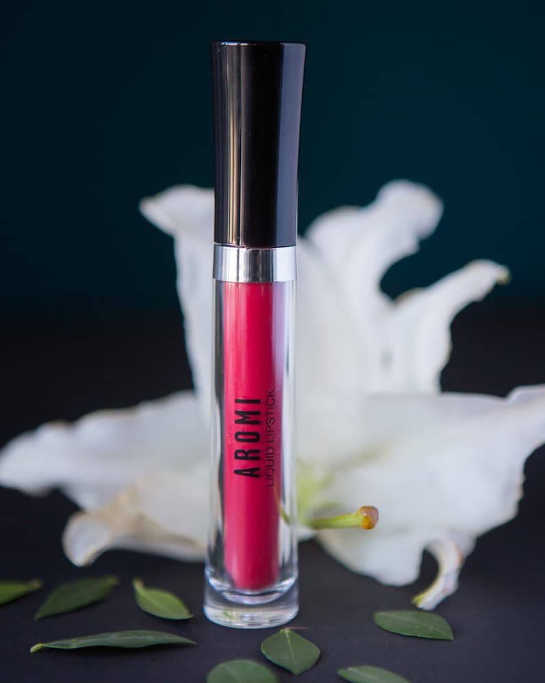 Cherry Red Matte Liquid Lipstick. Glossy to Matte. Makeup. Cosmetics. Liquid Lips. Liquid-to-Matte. Gift for Her. Best Liquid Lipstick. image 1