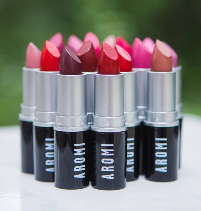 Crimson Lipstick. Dark Maroon Lipstick. Vegan & Crueltyfree Etsy
