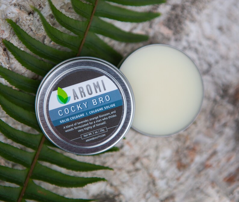 Cocky Bro Solid Cologne, Men's Fragrance, Travel Cologne, Alcohol Free Cologne, Balm and Salve, Stocking Stuffer, Vegan, Cruelty-free, Funny image 8