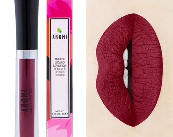 Liquid Lipstick - RED DAHLIA. Vegan Makeup, Cruelty-free Lipstick, Maroon Lipstick, Dark Red Lipstick, Vegan Beauty, Mother's Day Gift