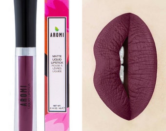 Black Cherry Liquid Lipstick. Plum. Dark. Maroon. Glossy to Matte. Makeup. Cosmetics. Vegan. Cruelty-free. Liquid to Matte.  Vampy. Lips.