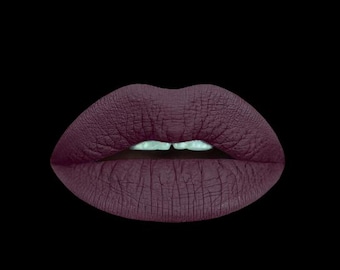 Dark Myster Matte Liquid Lipstick - Dark Plum Lip Color, Vegan and Cruelty-Free, Vampy, Gothic Shade