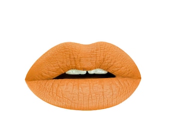 Honey Mustard Matte Liquid Lipstick.  Vegan Lipstick. Cruelty-free. Pumpkin Lipstick. Liquid to Matte. Lipstick. Orange Yellow Lipstick