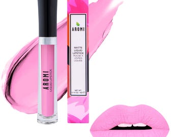 Baby Pink Matte Liquid Lipstick, Light Pink Lip Color for Women, Pastel Shade, Gift for Her, long-Lasting, Long Wear, Gluten Free, Aromi