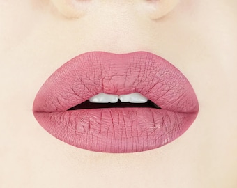 Berry Nude, Matte Liquid Lipstick.  Matte Lipstick.  Nude Lipstick.  Dusty Rose Lipstick. Vegan Makeup. Vegan Lipstick.  Pink Lipstick. Lips