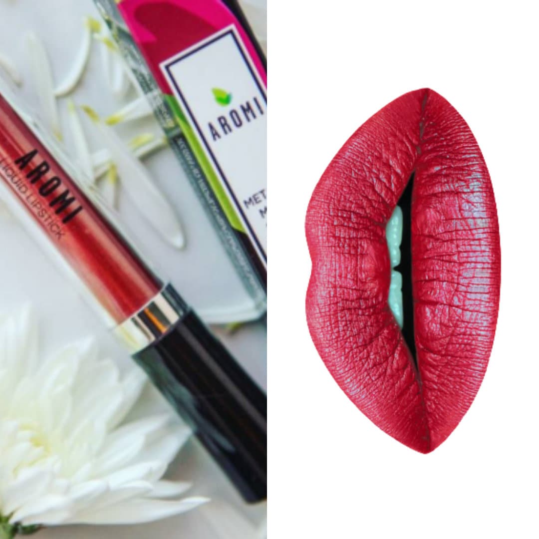 Candy Apple Metallic Matte Liquid Lipstick, Red Lipstick, Vegan