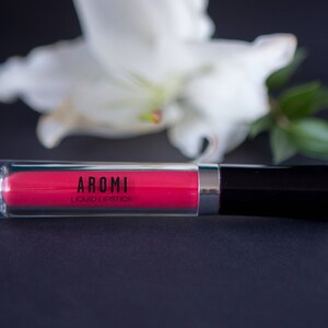 Cherry Red Matte Liquid Lipstick. Glossy to Matte. Makeup. Cosmetics. Liquid Lips. Liquid-to-Matte. Gift for Her. Best Liquid Lipstick. image 9