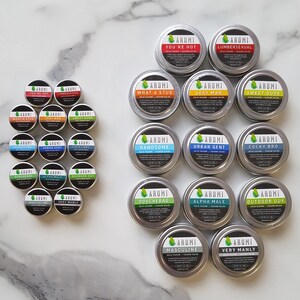 All 13 Solid Cologne Samples - Men's Solid Fragrance, Mini Size, Sample Pack, Manly Gift Idea, Vegan Cologne, Cruelty-free,Travel Cologne image 3
