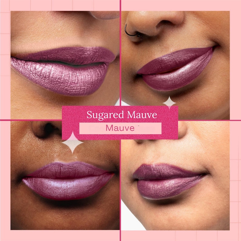 Sugared Mauve Metallic Liquid Lipstick, Metallic Lipstick, Shimmery, Mauve, Pink, Makeup, Cosmetics, Cruelty-free, Vegan, Gift for Her, image 6