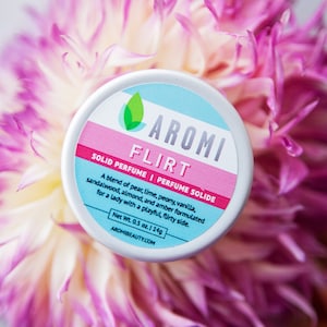 Flirt solid perfume.  Woman Gift.  Women&#39;s Fragrance.  Women Perfume.  Solid Fragrance. Stocking Stuffer for Women.  Vegan gift.