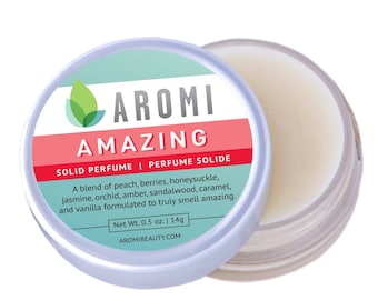 Amazing Solid Perfume - Women's Fragrance, Mother's Day Gift, Travel Scent, Vegan, Gift for Her, Small Present, Balm Salve, Fruity, Woodsy