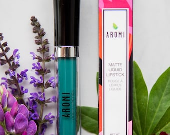 Mermaid Vibes Liquid Lipstick. Makeup. Cosmetics, Matte, Teal Lipstick, Vegan, Cruelty-Free, Green Lipstick, Bath and Beauty, Gluten Free