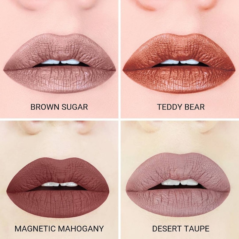 Brown Sugar Metallic Liquid Lipstick Nude Liquid Lipstick | Etsy