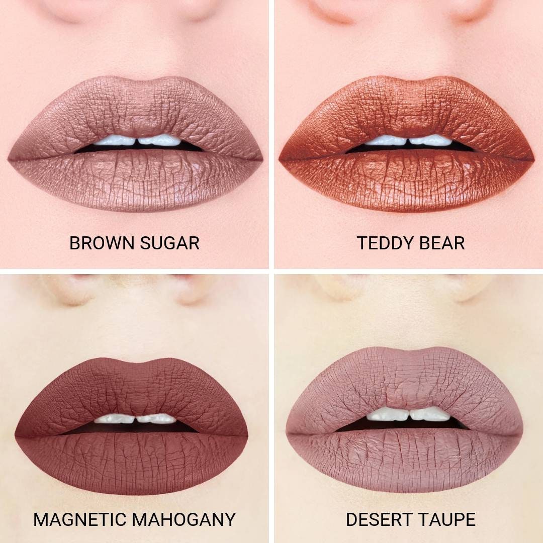 Brown Sugar Metallic Liquid Lipstick Nude Liquid Lipstick