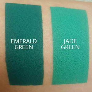 Emerald Green Matte Liquid Lipstick. Makeup. Cosmetics, Matte Lipstick, Green Lips, Vegan, Cruelty-Free, Glossy to Matte, Halloween Makeup image 7