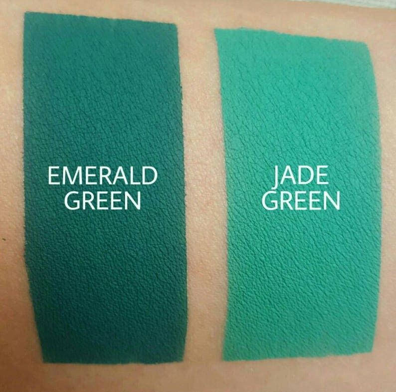 Emerald Green Matte Liquid Lipstick. Makeup. Cosmetics, Matte Lipstick, Green Lips, Vegan, Cruelty-Free, Glossy to Matte, Halloween Makeup image 7