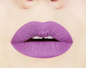 Lavender Fields Matte Liquid Lipstick.  Purple. Glossy to Matte. Makeup. Cruelty-free. Lavender Lipstick. Gluten Free. Unique Lipstick. Lips