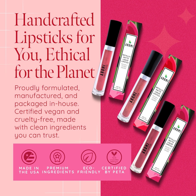 Sugared Mauve Metallic Liquid Lipstick, Metallic Lipstick, Shimmery, Mauve, Pink, Makeup, Cosmetics, Cruelty-free, Vegan, Gift for Her, image 15