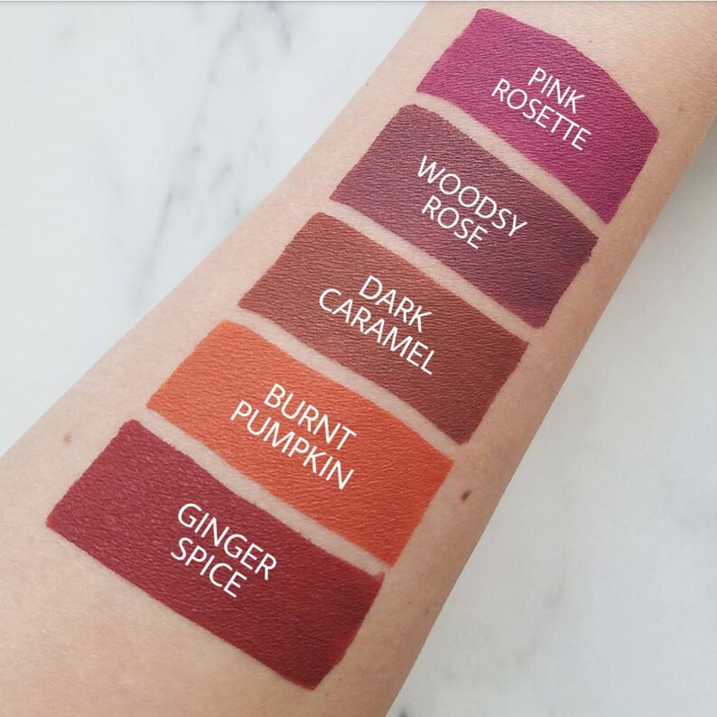 Ginger Spice Liquid Lipstick. Matte Red Orange Lipstick. Etsy