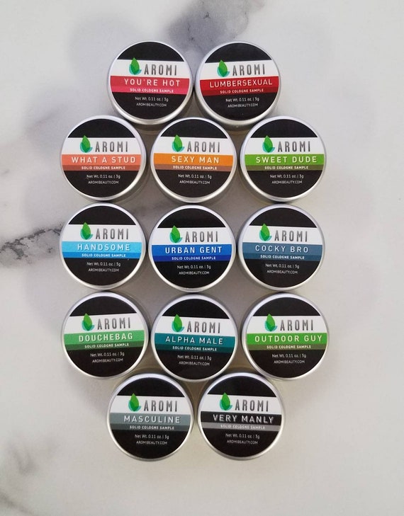 Aromi Solid Cologne Sample - Choose ONE sample!  -men's cologne, manly cologne, solid fragrance, men's gift, stocking stuffer, manly smell,