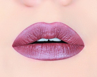 Sugared Mauve Metallic Liquid Lipstick, Metallic Lipstick, Shimmery, Mauve, Pink, Makeup, Cosmetics, Cruelty-free, Vegan, Gift for Her,