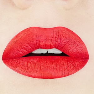 Preppy Red Liquid Lipstick. Matte. Red. Liquid to Matte. Bright Red. Vegan. Cruelty-free. Makeup. Cosmetics. Gift for Her. Gluten Free. Lips