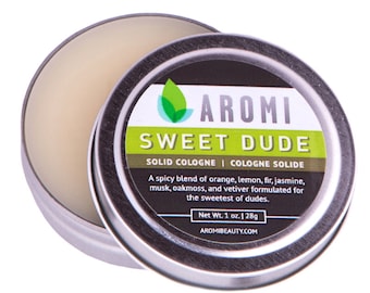 Sweet Dude Solid Cologne, Men's Fragrance, Travel Cologne, Alcohol Free, Vegan Cologne, Cruelty-Free Men, Stocking Stuffer, Gift for Him