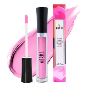 Baby Pink Matte Liquid Lipstick, Light Pink Lip Color for Women, Pastel Shade, Gift for Her, long-Lasting, Long Wear, Gluten Free, Aromi