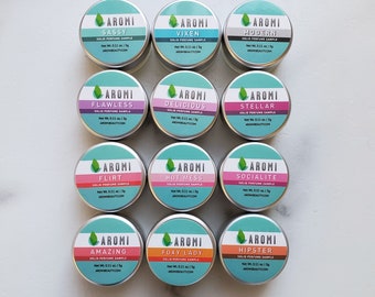 Aromi Solid Perfume Sample - PICK ONE SAMPLE.  Parfum. Cruelty-free. Vegan. Women's gift. Gift for Her. Vegan perfume. Personalized gift.