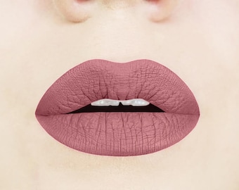 Labial líquido Woodsy Rose. Líquido-mate. Labial sepia. Vegano y sin crueldad animal. Rosa sepia. Labial marrón. Labial rosa. Rosa empolvado.