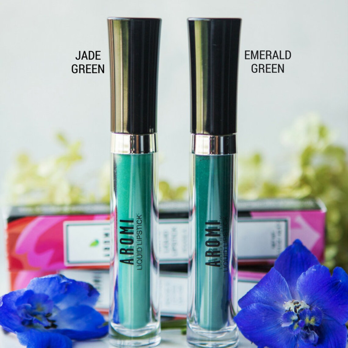 Rouge à lèvres liquide mat vert émeraude. maquillage. Etsy France