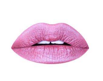Opal Rose metallic vloeibare lippenstift, glanzend, glitterachtig, roze lila, mauve, bes, mat, dierproefvrij, veganistisch, langdurig, waterdicht