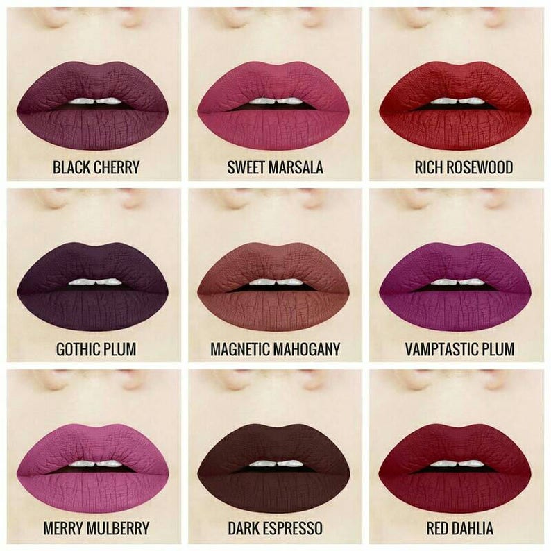 Gothic Plum Matte Liquid Lipstick. Glossy to Matte Liquid Etsy